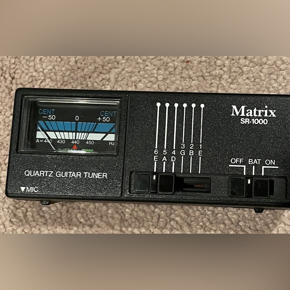 matrix quartz guitar tuner sr-1000